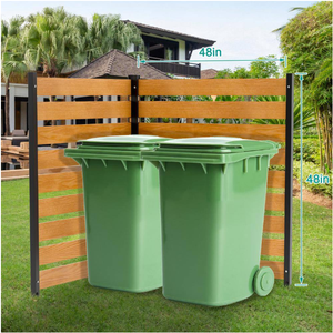 Clôture de confidentialité en <span class=keywords><strong>bois</strong></span> personnalisé de 60 pouces de hauteur <span class=keywords><strong>pour</strong></span> écran de climatiseur extérieur Modélisé en 3D Type de nature traité sous pression - Product Image 2
