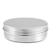 Pot cosmétique rond en aluminium de 100 ml avec bouchon à vis - Emballage réutilisable pour rouge à lèvres et soins de la peau, couleur argent, directement de l'usine