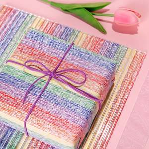 ม้วนกระดาษทิชชูม้วนสำหรับวันเกิดกระดาษห่อกระดาษสีรุ้งงานฝีมือที่ยอดเยี่ยม - Product Image 4