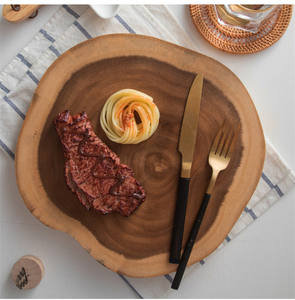 Tagliere in Legno di Acacia, Creativo Tronco d'Albero Naturale, Forma Irregolare, Blocco <span class=keywords><strong>da</strong></span> Taglio per <span class=keywords><strong>Cucina</strong></span>, Piatto per Dessert, Accessorio per Fotografia - Product Image 6