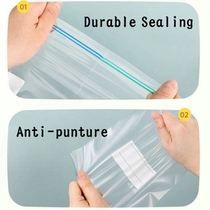 Food Grade Ldpe Double Zipper <b>Seal</b> Sandwich <b>Bags</b> Custom Printed Ziplock <b>Bags</b> - Product Image 3