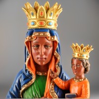 Statues catholiques en résine, produits en stock, figurine religieuse catholique chrétienne, Madonna, Sainte Barbara Africana, 16,92''H