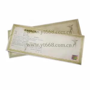 Custom anti-counterfeiting security uv dull watermark paper hot stamped hologram secure certificate