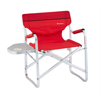 Chaise de réalisateur pliante haute de gamme avec table latérale et appui-tête, en toile, portable, de luxe, vente en gros