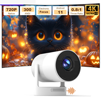 Precio al por Mayor Proyector Inteligente HY300 U Android 14 Wifi Dual 2.4G+5G Smart TV HD Video LCD Mini Proyector Portátil
