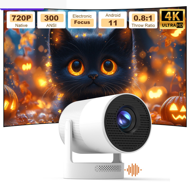 Wholesale Price HY300 U Smart Projector Android 14 Dual Wifi 2.4G+5G Smart TV HD Video LCD Mini Portable Projector