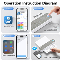 Impresora Térmica Portátil A4 Inalámbrica, Impresora de Documentos Móvil, Compatible con Logotipo Personalizado OEM, Venta al Por Mayor
