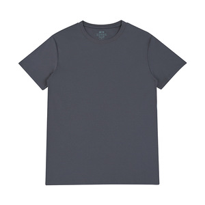 เสื้อยืดคอกลมแขนสั้นผู้ชายผ้าฝ้ายเนื้อนุ่มระบายอากาศดีสีขาวล้วนทรงหลวมสไตล์ลำลองพิมพ์โลโก้ตามสั่งคุณภาพสูง - Product Image 4