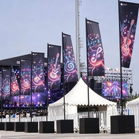 Drapeau de plage publicitaire personnalisé à impression rapide pour extérieur, résistant au vent, livraison rapide