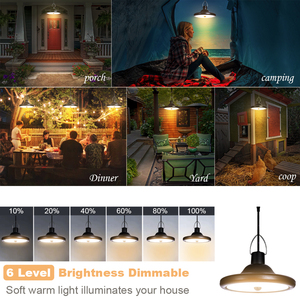 Lámpara Colgante Solar LED IP65 Impermeable con 112 LED, Lámpara con Sensor de Movimiento Inalámbrico para Exteriores, Lámpara de Techo Solar para Jardín - Product Image 5