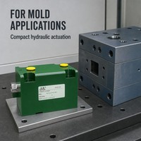 Vérin hydraulique compact à induction avec capteur magnétique, rampe fine à double effet pour serrage de moule et retour de signal