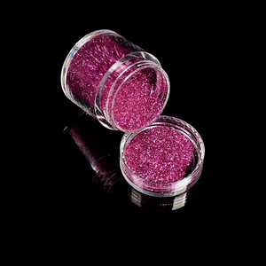 3g 5g 10g 15g 20g 30g 50g ps plastic transparent nail powder jar empty <b>refillable</b> glitter pot packaging with screw lid - Product Image 3