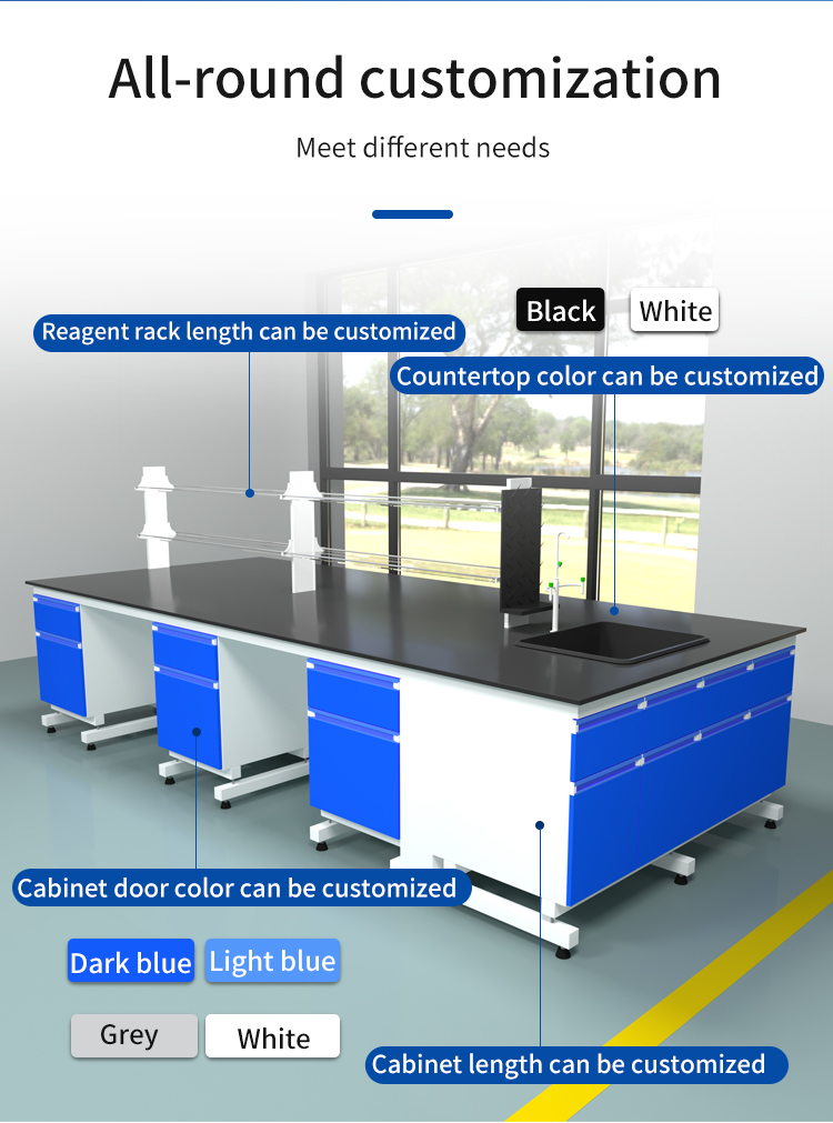 Factory Outlet Steel and Wooden Work Tables Dental Plater Lab Bench Chemistry Laboratory Workbench