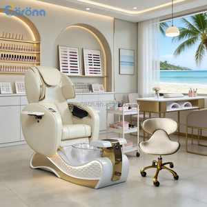 كرسي تدليك فاخر للظهر مع حوض للقدمين لصالونات الأظافر ومراكز التجميل - Product Image 1