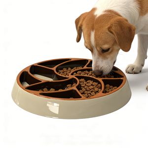 Özel Geniş Sığ Köpek Bulmaca Besleyici Ağır Kaymaz Seramik Köpek Kasesi Büyük Köpekler İçin Yavaş Besleyici Kaseler - Product Image 1