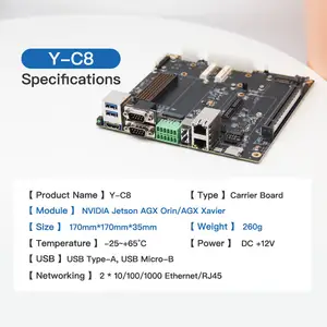 Jetson agx orin agx xavier บอร์ดพัฒนา AI agx xavier โมดูลบอร์ดผู้ให้บริการ PCIE อุตสาหกรรม Plink Y-C8