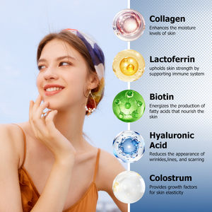 OEM ODM Vitamins Capsules with Collagen Lactoferrin Biotin Hyaluronic Acid Colostrum Supports Glowing Hair Skin Nails - Product Image 3