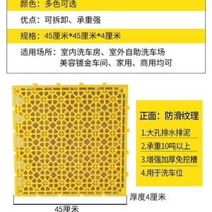 Huixin Car Wash Floor Grating 60x60cm Plastic Drainage Grid Plate For Garage Workshop Flooring - Product Image 2