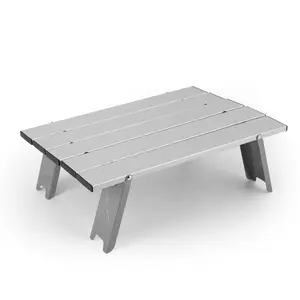 Tuin Gestapelde Geblazen Gegoten Camping Vouwtafel Buiten Ultralichte Draagbare Mini Aluminium Tafel