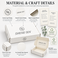 Boîtes d'emballage blanches personnalisées pour vêtements, boîtes en carton ondulé pour l'e-commerce, boîtes d'expédition pour cadeaux, ensemble de boîtes avec logo