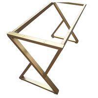 Pieds de table en métal doré style industriel moderne du milieu du siècle, support de table, pieds de meuble DIY, cadre de table de bureau ou de salle à manger