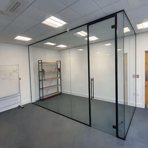 Conception sans cadre de cloison de <span class=keywords><strong>séparation</strong></span> en verre trempé clair de haute qualité de 12mm pour les bureaux ouverts modernes et les bâtiments commerciaux - Product Image 3