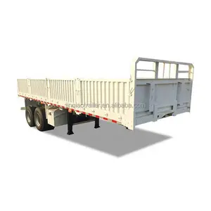 Chine Fabrication 100 tonnes 3 essieux Cargo marchandises Transport paroi latérale piquet clôture semi-remorque à vendre