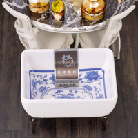 Nouveau modèle de pivoine carré restaurant chinois petit plat de sauce