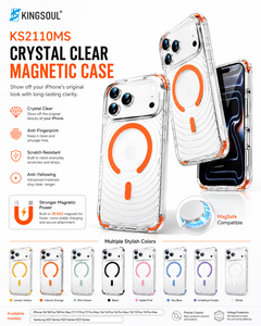เคสโทรศัพท์ใสแบบแม่เหล็ก TPU+PC ป้องกัน 360 องศา กันกระแทก รองรับการชาร์จไร้สาย สำหรับรุ่น 13/14/15/16/17/18 - Product Image 5