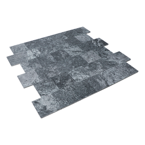 Conception de couleur de pierre grise simulée en forme de brique mosaïque peler et <span class=keywords><strong>coller</strong></span> décoration murale de dosseret auto-adhésif - Product Image 2