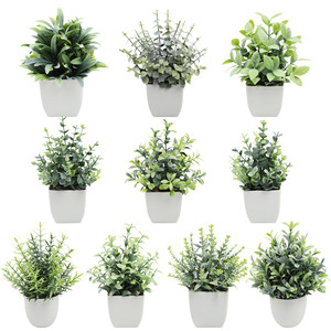 Plantes artificielles en pot Guanyi, 19 pouces, en plastique, eucalyptus, décorations d'intérieur - Product Image 2
