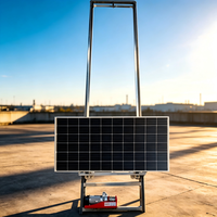 Monte-charge électrique/hydraulique pour panneaux solaires courbés, 6m-23m, en acier galvanisé, avec 13 roues anti-déraillement pour une sécurité accrue