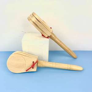Instrument de percussion OEM d'usine Castagnette en bois espagnole avec poignée pour enfants - Product Image 5