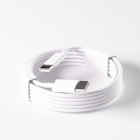 Câble USB-C vers USB-C 60W PD à charge rapide 5A, ultra-fin et plat, en TPE, robuste, pour synchronisation des données, compatible iPhone 18 17 16 15