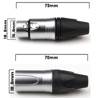 Connecteur XLR mâle 3 broches, prise Cannon, câble audio pour microphone, fiche à filetage interne, contact pour mixeur, scène, studio