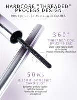 Mascara liquide double embout noir en gros OEM, marque privée, végétalien, waterproof, longue tenue, essence 3D pour cils