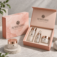 Boîte d'emballage cosmétique magnétique en carton rigide de luxe, grande taille, logo personnalisé, boîte cadeau magnétique en papier pour l'emballage de produits de beauté
