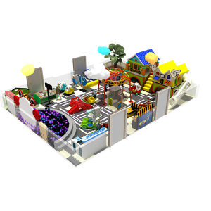 Equipo de patio interior para niños higiénicos Ciudad de juegos temática suave para niños con diseño de bajo mantenimiento para parques temáticos - Product Image 1