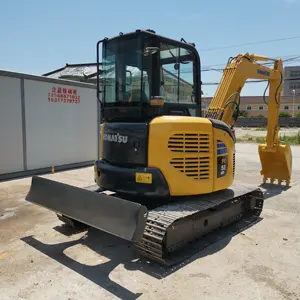 Tarım makineleri Mini ekskavatör PC55 Shanghai satılık/kullanılan Komatsu PC55 ekskavatör japonya'da yapılan