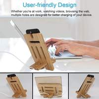 Vente chaude Bambou détachable paresseux personne stand bureau en direct streaming drame suivi bambou bois support de téléphone portable