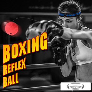 Ballon de boxe réflexe iSmart 30g en tissu PU avec bandeau – Équipement d'entraînement - Product Image 5