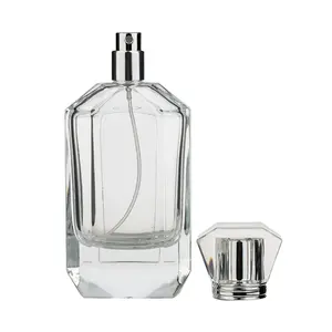 Markalı tasarım toplu temizle boş cam elmas şekilli parfüm şişeleri