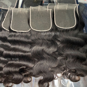 Giá bán buôn nguyên liệu tóc con người chất lượng hàng đầu burmese cơ thể sóng 5x5 HD ren đóng cửa - Product Image 4