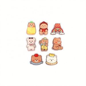 Support de documents et de notes en acrylique motif ours mignon, fournitures de bureau polyvalentes pour étudiants, porte-badge et accessoire - Product Image 1