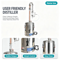 Kit de distillation d'alcool complet pour la distillation à domicile, idéal pour les débutants en brassage et distillation