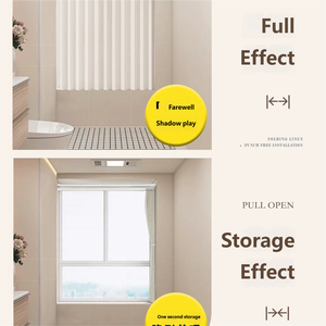 <span class=keywords><strong>Rideau</strong></span> <span class=keywords><strong>de</strong></span> <span class=keywords><strong>salle</strong></span> <span class=keywords><strong>de</strong></span> <span class=keywords><strong>bain</strong></span> sans perçage pour toilettes, occultant, imperméable, écran <span class=keywords><strong>de</strong></span> confidentialité pour petites fenêtres, empêche l'exposition dans les toilettes - Product Image 3