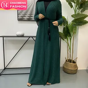 1853 # nuovo 2020 delle Donne di Modo di Stile Hijab Maglione Dress + Cardigan lavorato a maglia Abiti Islamico Musulmano Maglieria