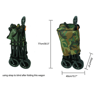 GSD Outdoor Camping Collapsible Folding <strong>Wagon</strong> Cart Washable Heavy Duty Utility <strong>Beach</strong> <strong>Wagon</strong> Cart With Side Pocket and Brakes - Product Image 4