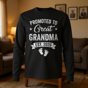 T-shirt à manches longues pour l'annonce de grossesse « Grand-mère de 2026 » - Product Image 3