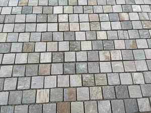 Trung Quốc quartzit Cobble Cube Giảm tự nhiên chia bề mặt đường lái xe Patio Lát đá lưới pavers đá cuội - Product Image 4